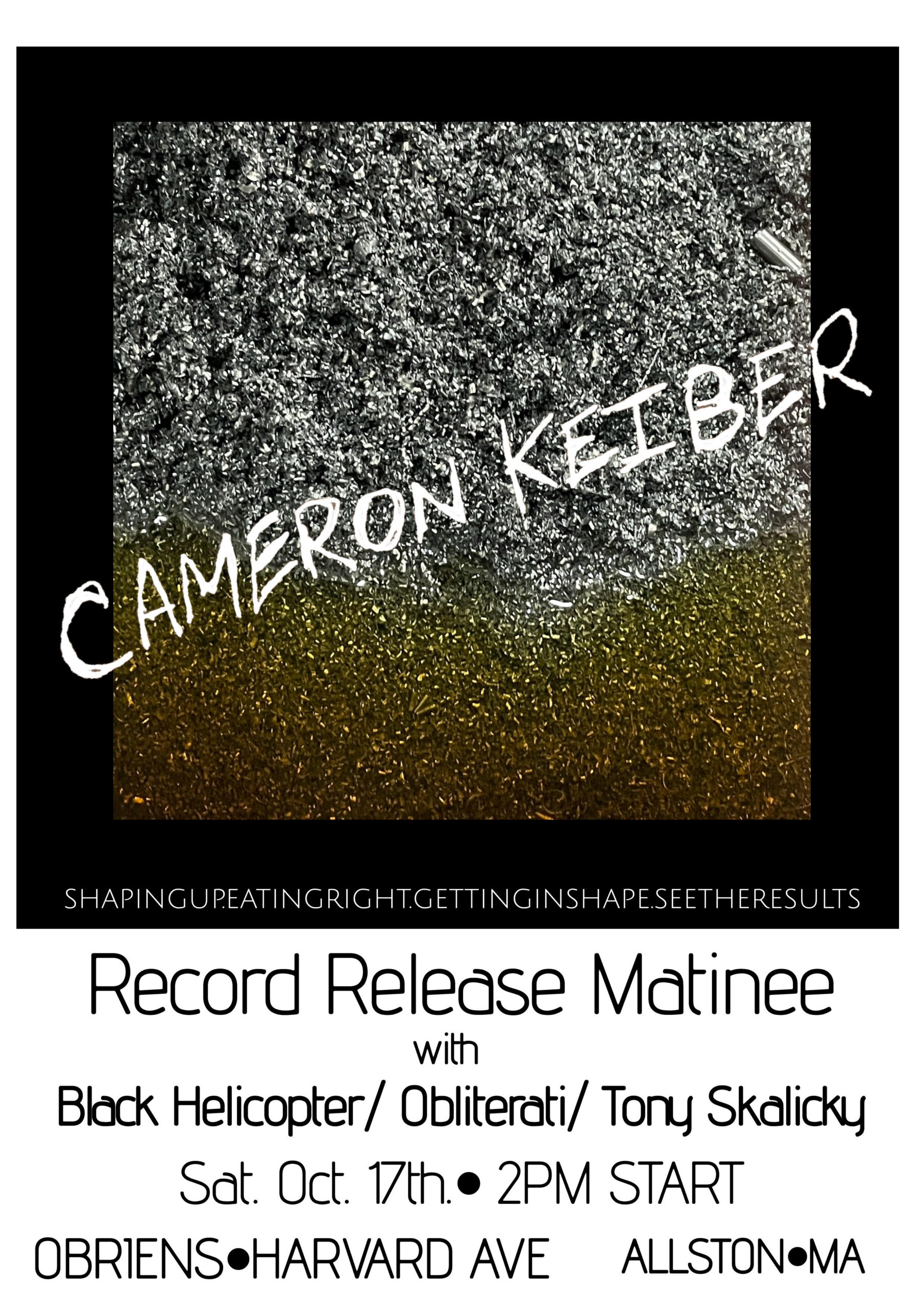 Cameron Keiber / Black Helicopter / Obliterati / Tony Skalicky artwork from O'Brien's Pub