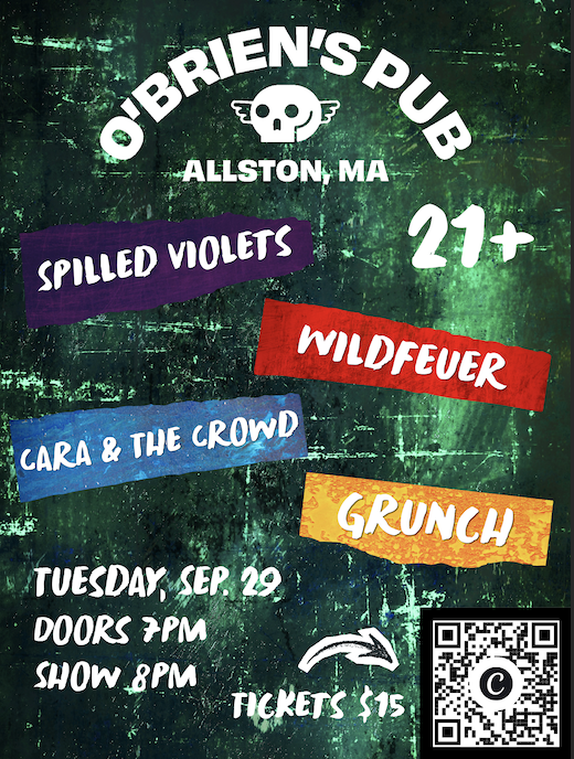 Grunch with Cara & The Crowd, Wildfeuer and Spilled Violet